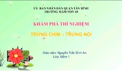 KPTN: TRỨNG CHÌM - TRỨNG NỔI (3-4 Tuổi)