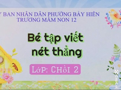 Bé tập viết nét thẳng