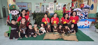 Chào mừng ngày thành lập quân đội nhân dân việt nam 22/12 của các bé lớp vành khuyên