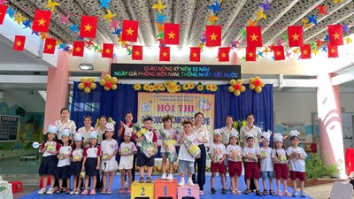 Hội thi vệ sinh răng miệng cùng các bé trường mầm non linh tây