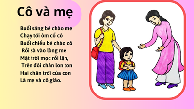 Bài thơ  Cô và Mẹ 