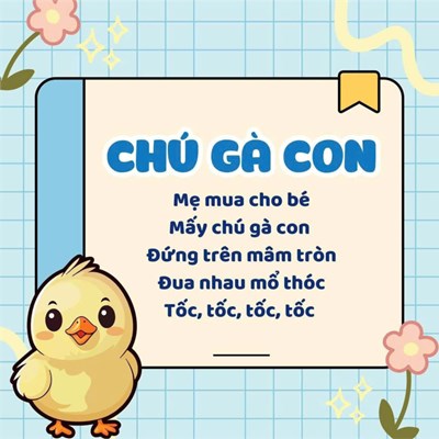 Bài thơ  Chú gà con 