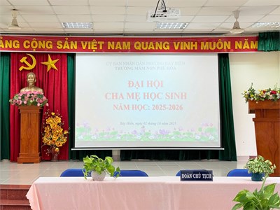 Trường MN Phú Hòa tổ chức Đại hội Cha mẹ học sinh năm học 2025-2026