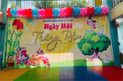 Trường MN Sao Mai tổ chức Ngày hội Trăng rằm cho các bé