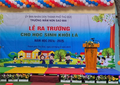 Trường Mầm non Sao Mai tổ chức Lễ ra trường cho các bé Khối Lá năm học: 2024 - 2025