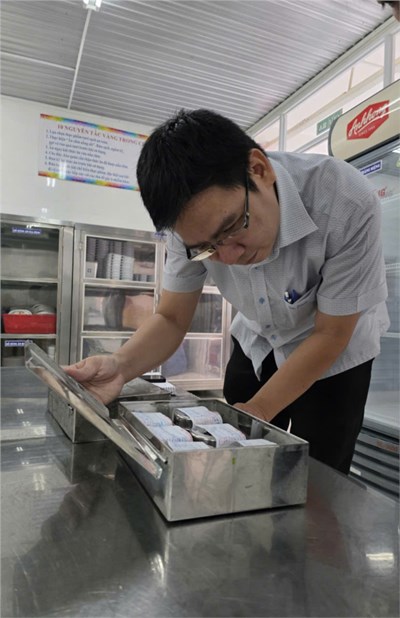 Trường Mầm non Sơn Ca đón đoàn Kiểm tra an toàn thực phẩm phường An Đông