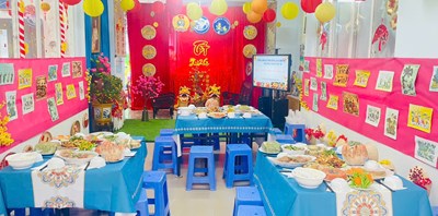 🎯 Liên hoan Bữa ăn đoàn kết - Tết sum vầy - Trường Mầm non 7B