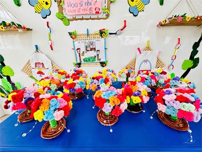 💖Lớp Lá 1- Hoạt động Ngày 8 tháng 3 - Sáng tạo từ những sợi kẽm nhung